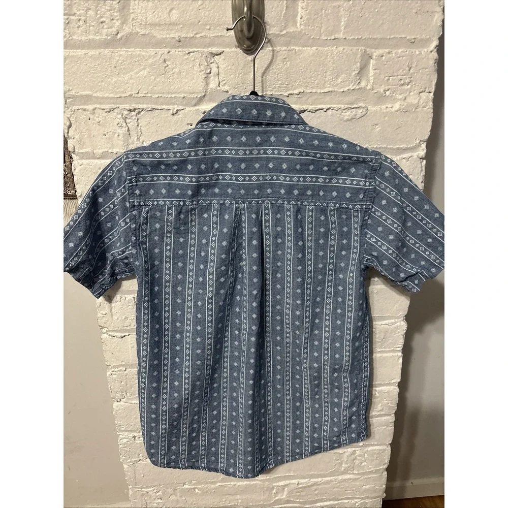 Gymboree Button Down Snap Button Chambray Shirt Size‎ 12 Boys
